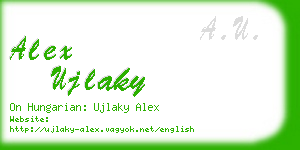 alex ujlaky business card